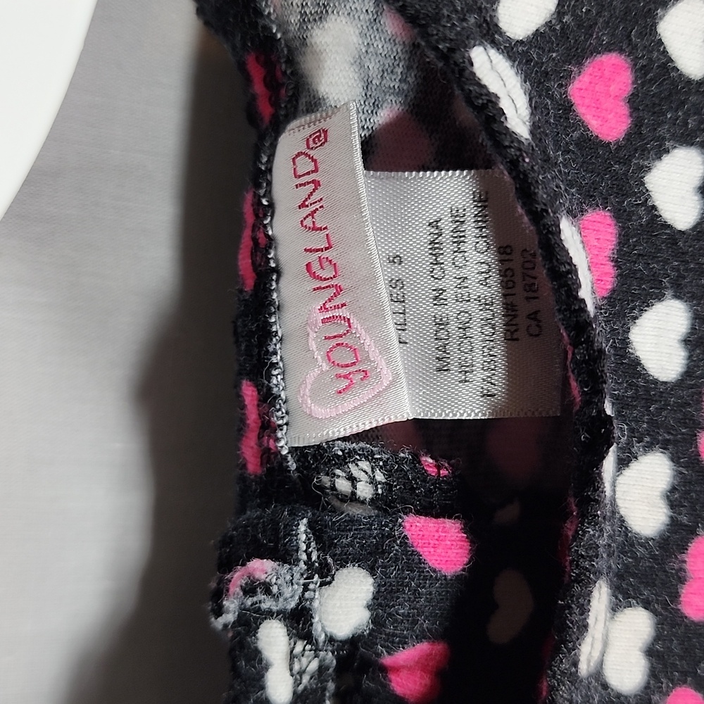 Youngland Girls Dress with Hearts and Bow Size 5 - Picture 3 of 5